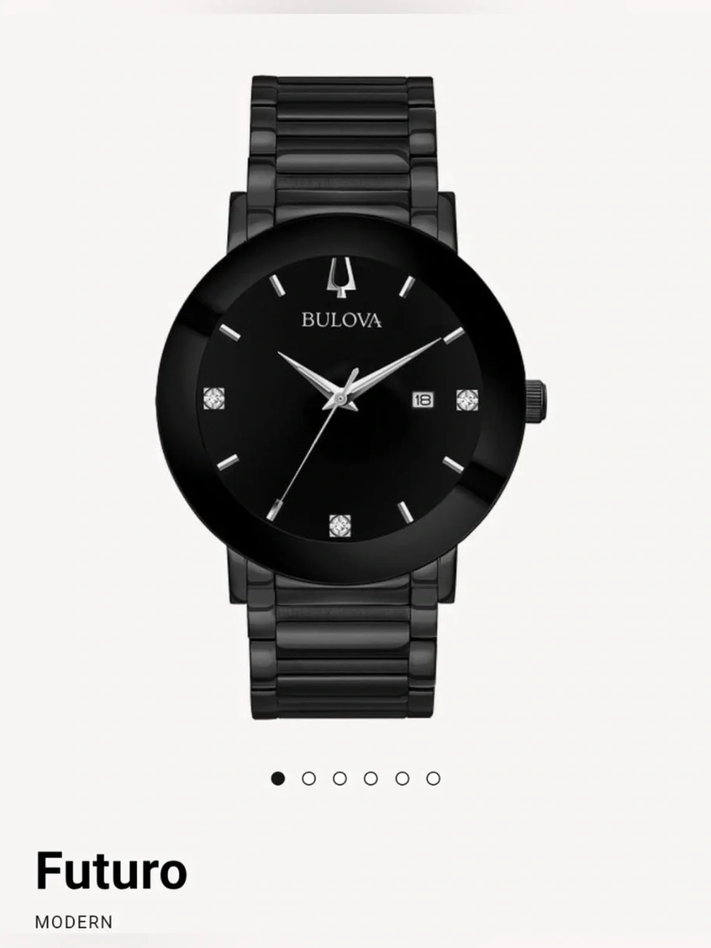 Bulova Futuro Black Stainless Steel Men's Watch